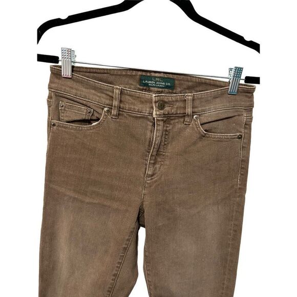 Lauren Ralph Lauren Jean Co LRL Brown Tan Heritage Jean Size 2 - Picture 3 of 10